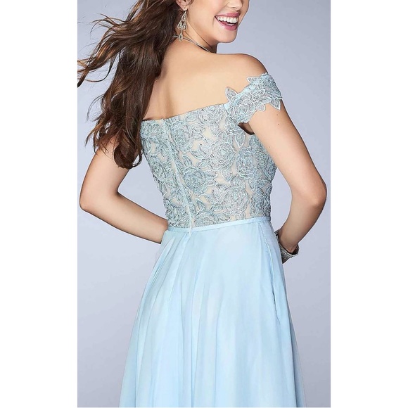La Femme 24001 Off Shoulder Embellished Dress - Picture 7 of 8